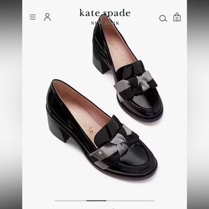 Kate Spade Black Leandra Heeled Loafer Size 9.5